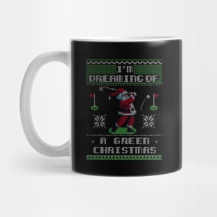 Funny Golf Lover Ugly Sweater - Santa Playing Golf Mug